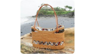 classic unique handbags beaches straw rattan handwoven fabrik